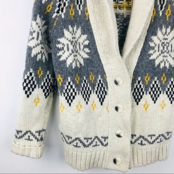 Topshop Wool Blend Knitted Oversized Button Up Sweater Cardigan  Women size 6 - Picture 5 of 16